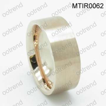 Titanium rings, golden IP plated mens big titanium rings