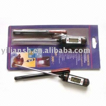 Metal Digita LCD Food Probe Thermometer