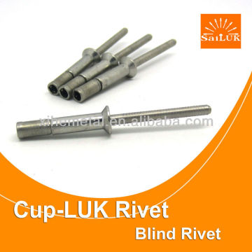Stainless steel cup lock blind rivet