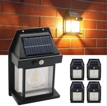 Factory Supply 3 Modes Outdoor LED Solar Induction Wall Light with House Shape Decoration