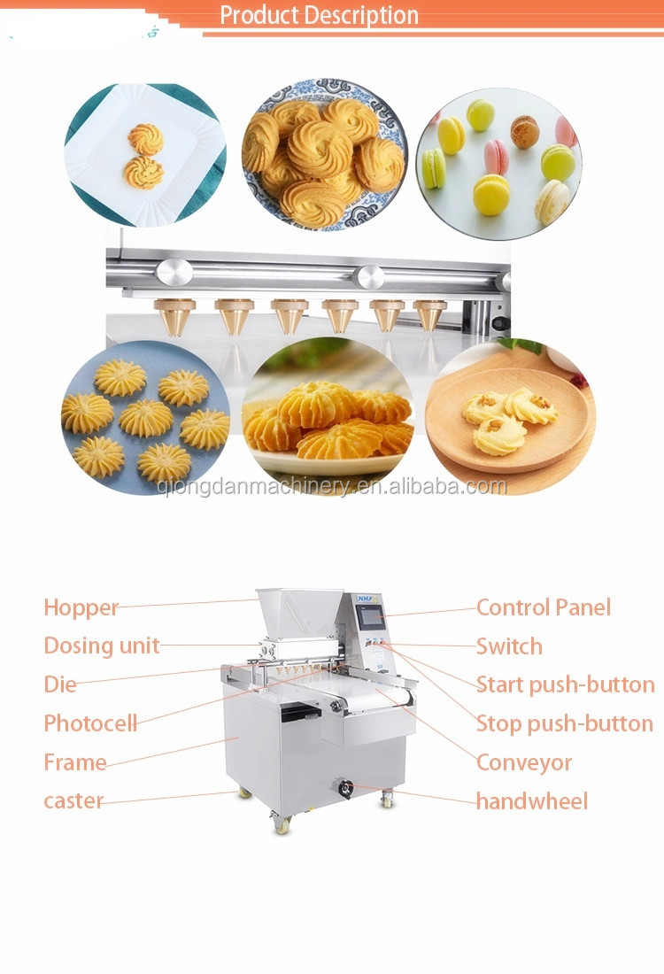 Automatic small cookies depositor machine two color maker 3D mini biscuit forming machine for commercial use price for sale