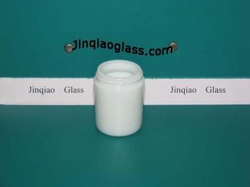 opaque white glass cream jar