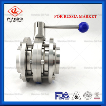 Stainless Steel Food Grade Three Piece Butterfly Valve