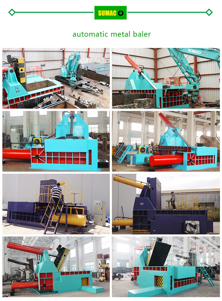 Hydraulic recycling scrap metal baler machine