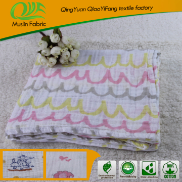 47"x47" Cotton Baby Muslin Swaddle Blanket Cartoon Cotton Baby Blanket Children Cartoon Blanket By Trade Assurance