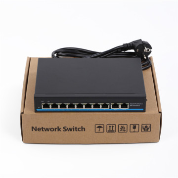 8 Port 1000Mbps ethernet switch powered by poe