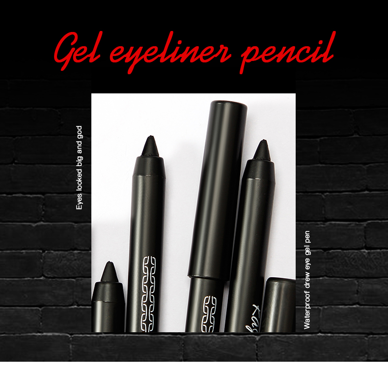 Makeup Infallible Pencil Eyeliner, Black Waterproof Long Lasting Eye Color Pencil