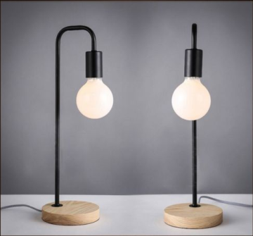 Cafe table decoration wooden desk light