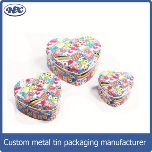 Hearted shape mint tins