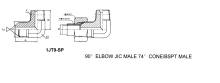 90' ELBOW JIC MALE 74' CONE/BSPT MALE