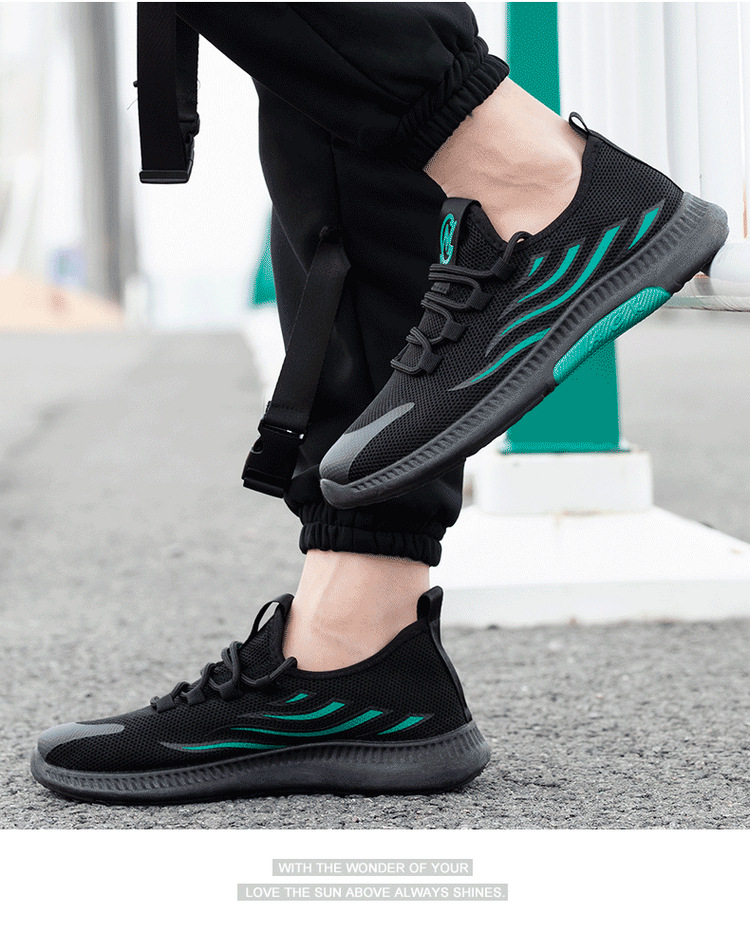 Men Summer Wholesale Shoes 2021 New Leisure Shoes Fly Woven Mesh  Men Fashion Running Shoes