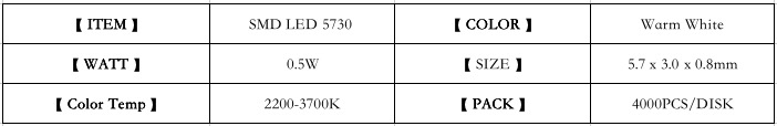 led 5730 warm white