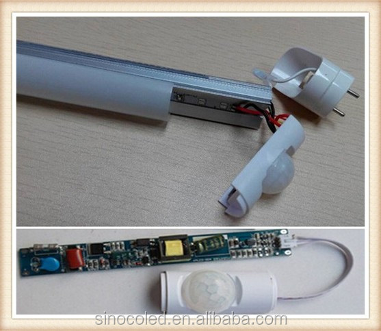 Magnet clip led double integrated tube Pir motion sensor t5 double integrated led light 3 years warranty