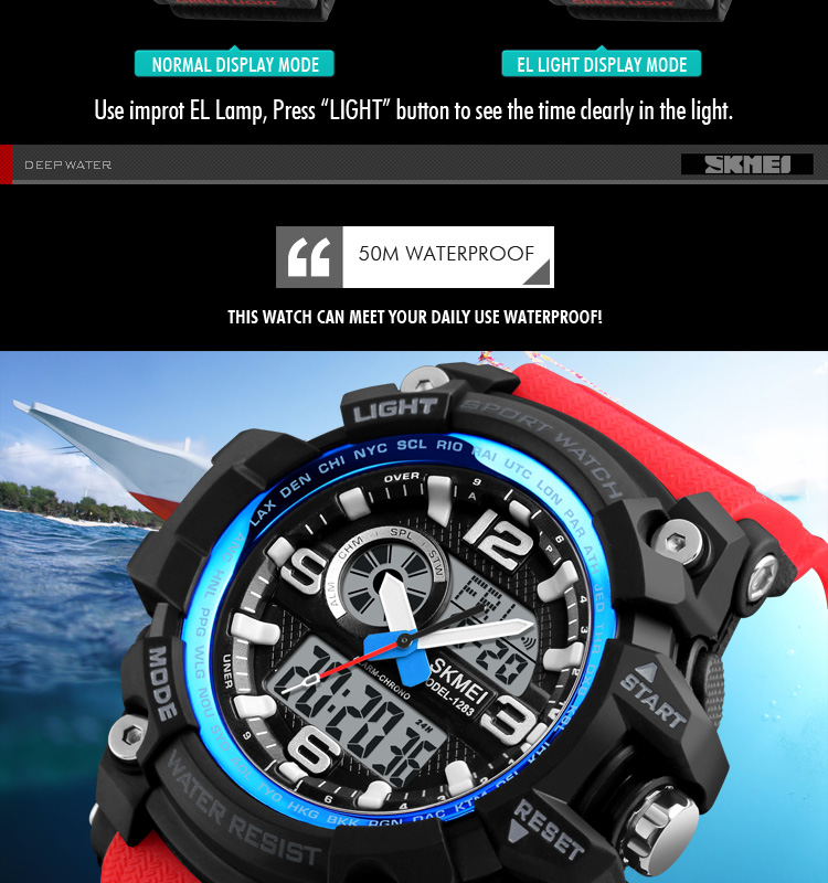 2018 jam tangan men analog digital sport watch digital