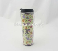 Plastic Travel Mug Tumbler With Photo Insert