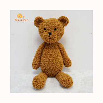 Jouet de bébé fait main en crochet ours en peluche brun