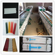 Colorful Flute Pillar Candles Grooved Candles