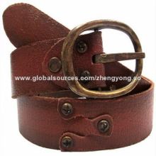 Men's casual cow hide belts