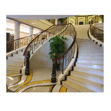 Crema Marfil Marble Beige Polished Staircase Design