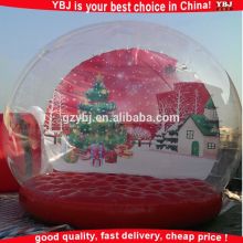 GuangZhou outdoor decoration Christmas inflatable snow globe,outdoor inflatable snow globe