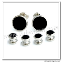 Round Oynx Tuxedo Studs,Cufflinks and Studs Set