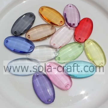 Transparent Plastic Oval Beads with two holes for Links of the Walls,Windows and Doorways