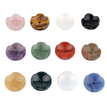 Gemstone Incense Holder for Sticks,Healing Crystal Stone Flower Base Used For Incense Burner,Ash Catcher for Yoga,Meditation