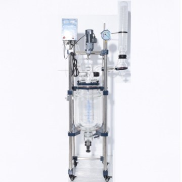 Double layer vacuum glass reactor 30l