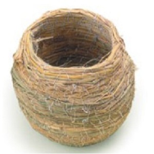 Percell Pot Shape Large Nest Nest ze słomy