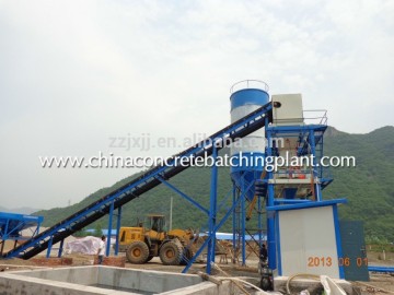 new economic type HLS 60m3 mobile concrete batching plant