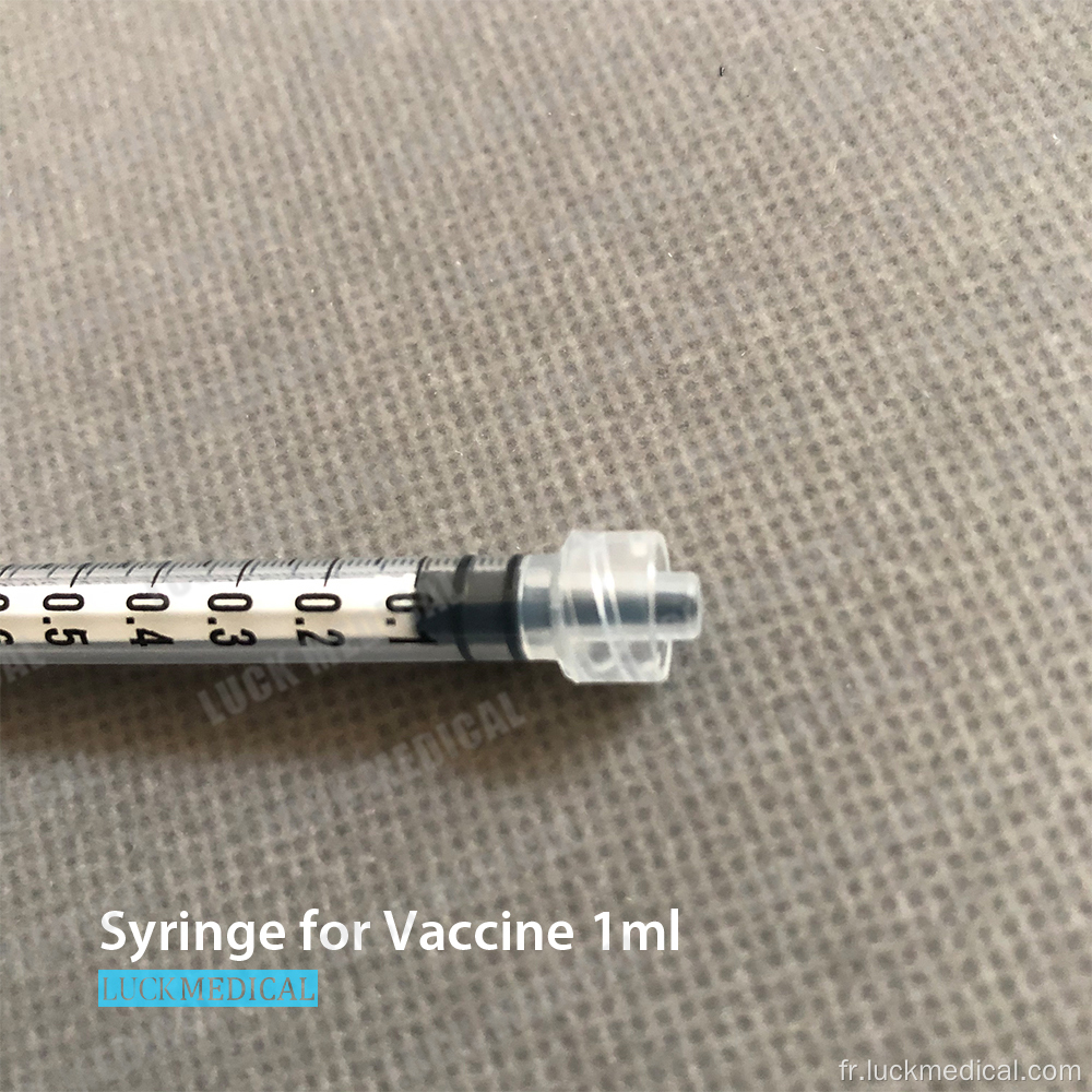 Syringe 1cc sans vaccin à aiguille