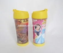 Personalized plastic kids mugs kids drinking cup thermos mug