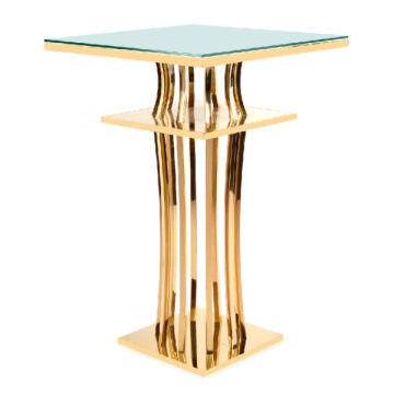 Gold Slim Party Event Wholesale Cocktail Tables Decorations