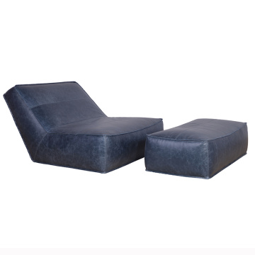 Verzelloni Zoe Leather Armchair kasama si Ottoman