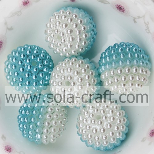 Perle de fausse baie de mode de couleur turquoise de 19MM pour le bracelet de bricolage