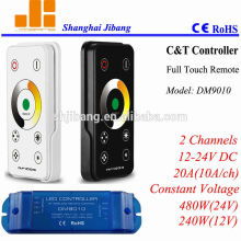 New2014, LED Color Temperature controller , RF remote LED R&T controller, 2Channels/12V-24V/20A/480W pn:DM9010