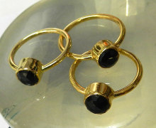 925 sterling silver Black onyx Stackable Ring