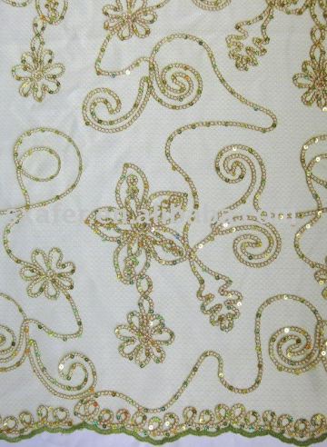 pretty spangle embroidery fabric