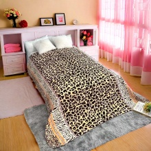 Fluffy Thick Double Layer Raschel Throws & Blankets in Various Colors