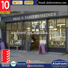 Aluminum Glass Shop Front for commercial