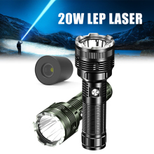 20W Tactical White Laser LEP Flashlight - Newest High Power Laser LED Torch
