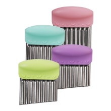 stainless steel vegetable carror potato wavy crinkle chopper