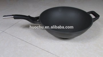 Aluminum die-cast die cast 32cm 32 cm wok induction bottom