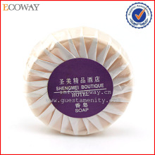 2014 china hotel custom whitening pleated wrap bath soap