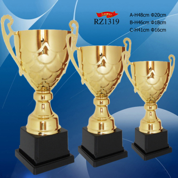 Wholesale souvenir trophies custom gold silver bronze metal trophy cup trophies wood shiled