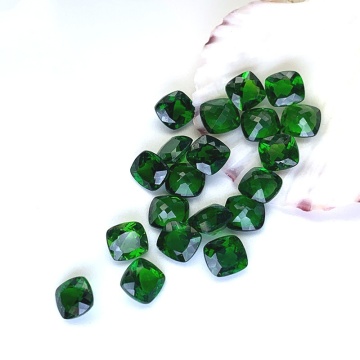 Diopside Loose Stones Square Cushion Cut Natural Gemstone