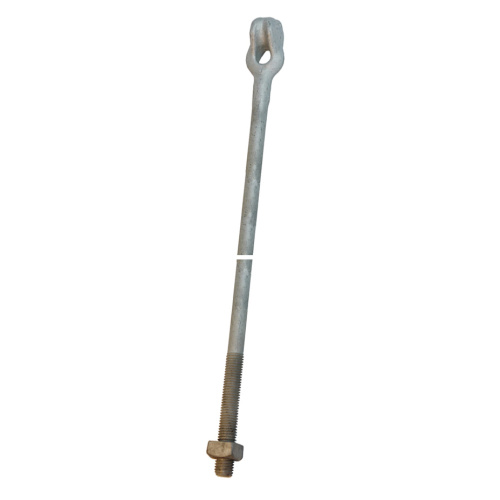 Galvanized anchor rod for expandable cross pate anchors