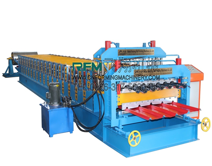 CE certificate FX840 steel glazed cambered tile machine