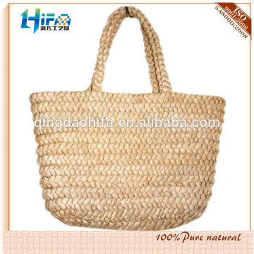 HIFA Cornhusk Woven Beach Bag Natural Straw Bag