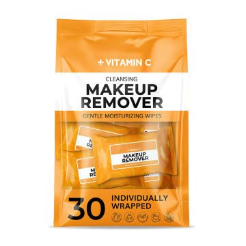 Customized logo for oil-free makeup remover wipes